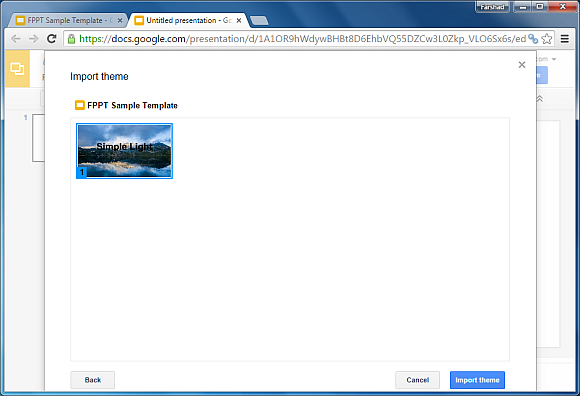 how to import theme slides in google slides