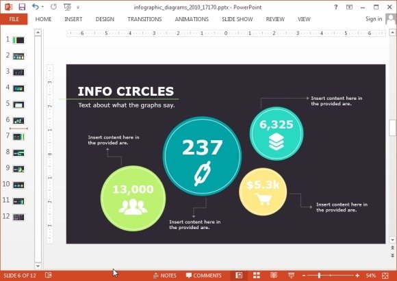 info circles graphics