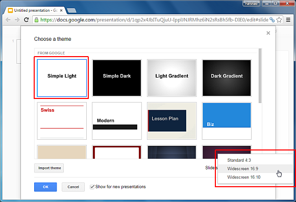 select a google slides theme png fppt