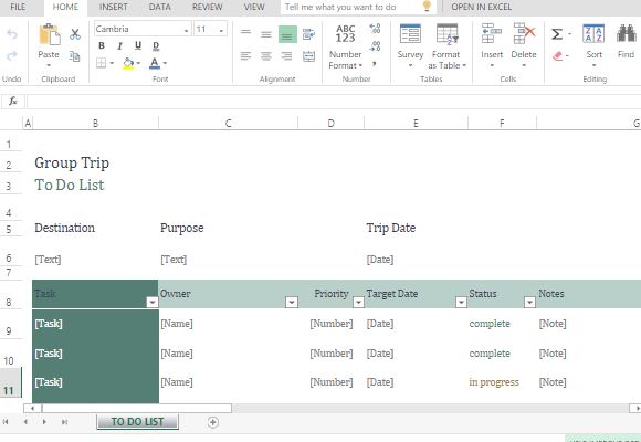 group trip to do list maker template for excel group to do lists