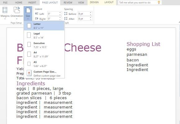 customizable grocery list template