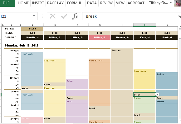 Monthly Staff Schedule Template Excel DocTemplates