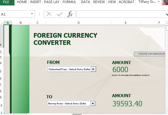 Currency Converter Template For Excel - 
