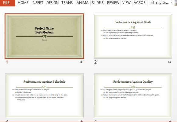 post mortem templates for projects