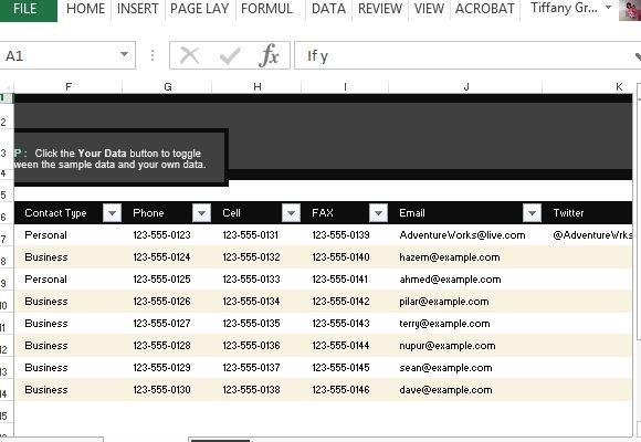 customer contact list template for excel