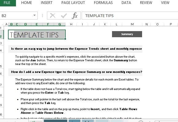 creating a monthly budget in excel