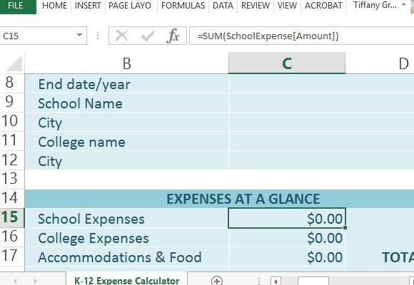 college expenses