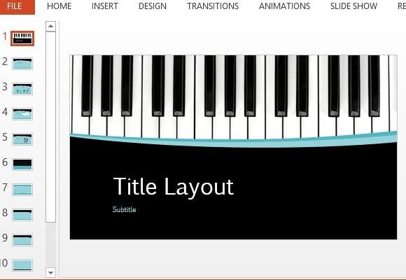 musical curves powerpoint template