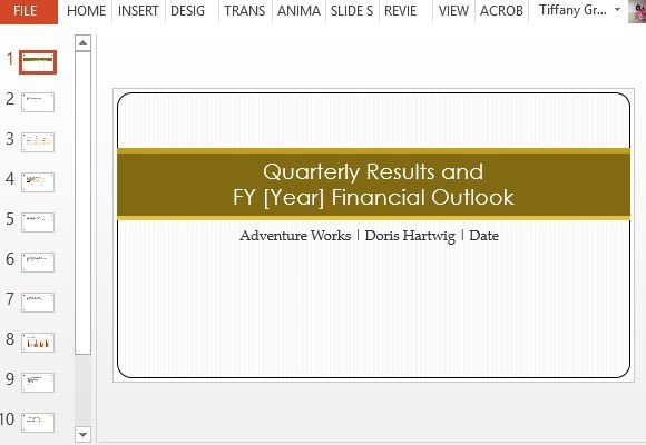quarterly earnings report maker template for powerpoint