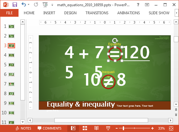 Animated Math Equations For PowerPoint