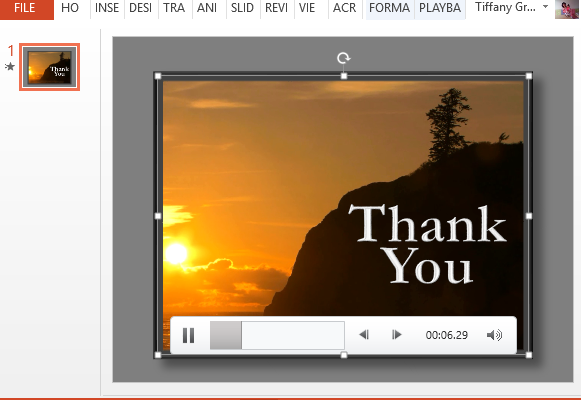 thank you powerpoint template with sunset video make your own presentation