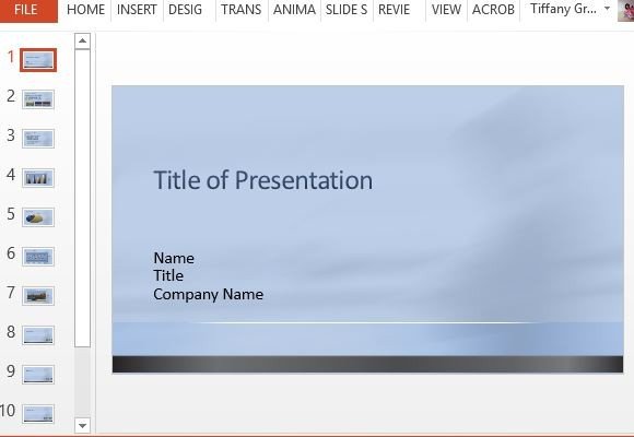 beautiful and tranquil blue sky themed slideshow template fppt slideshow layouts for powerpoint