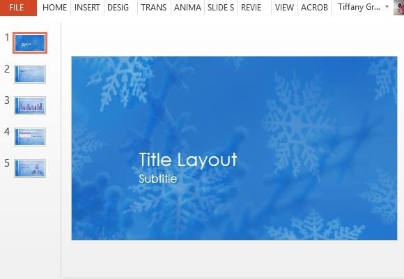 snowflakes powerpoint template