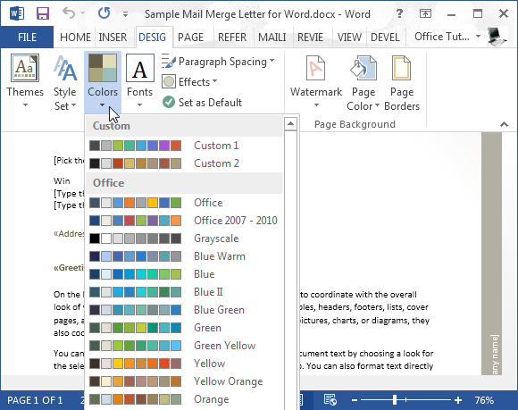 Sample Mail Merge Letter For Word