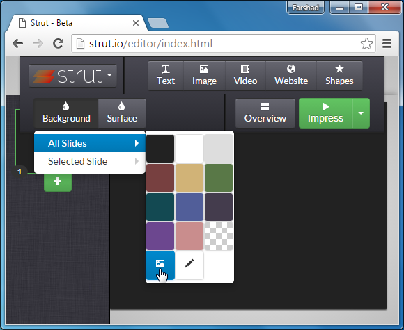 Javascript presentation image