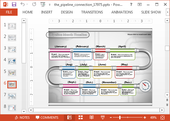 animated pipeline connection powerpoint template