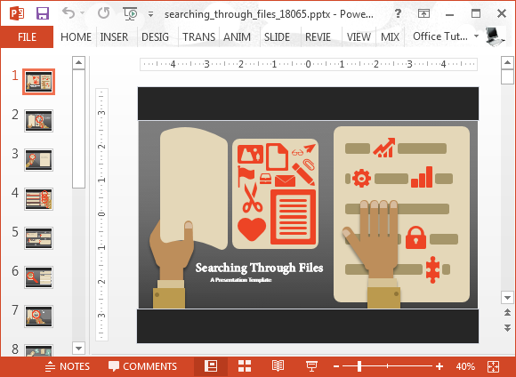 animated research infographic powerpoint template