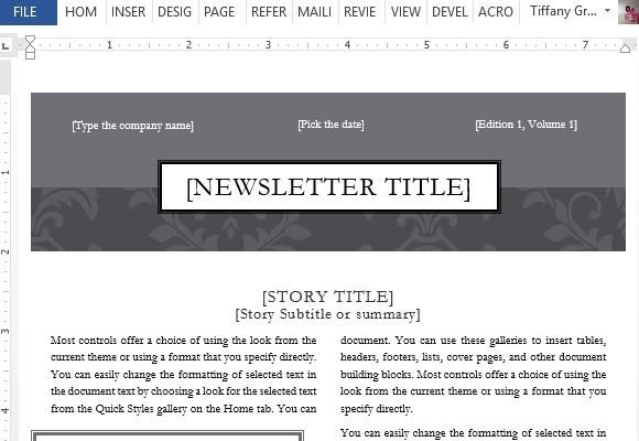 ms word design template