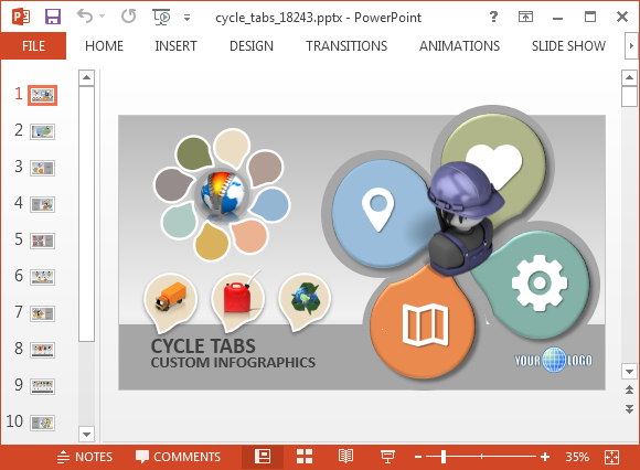 animated process timeline powerpoint