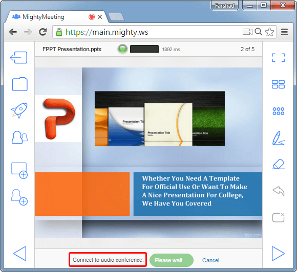 mightymeeting brings powerpoint whiteboard polls to online meetings