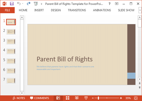 parent bill of rights template for powerpoint
