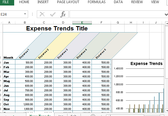 small business income expense spreadsheet template