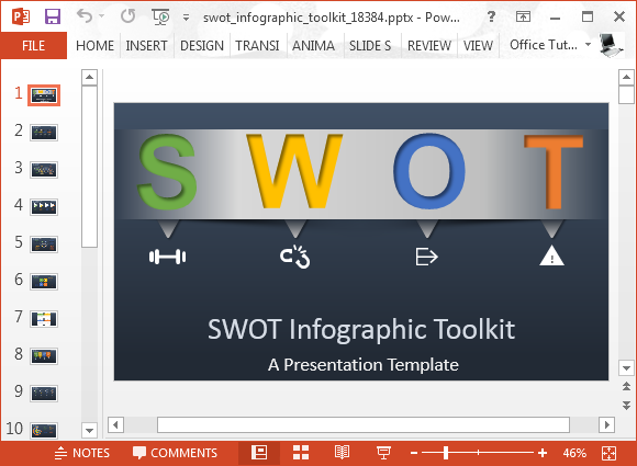 animated swot analysis template for powerpoint swot analysis presentation template