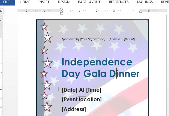 independence day flyer template for word