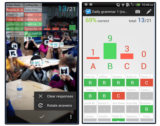 Plickers real time assesment via paper cards