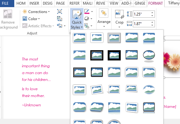 mothers day cards word templates