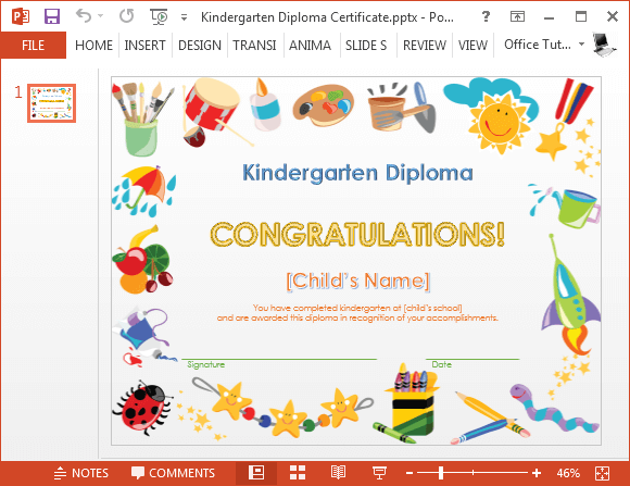 how to make a printable kindergarten diploma certificate