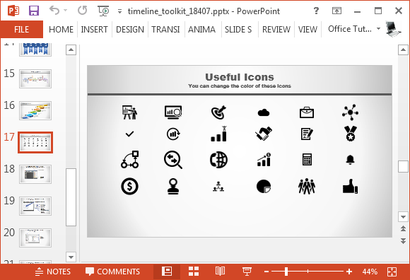 Animated Timeline Generator Template For PowerPoint