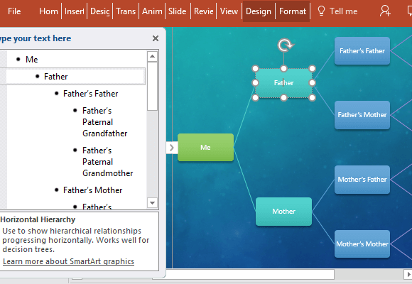horizontal family tree chart template for powerpoint family tree chart templates