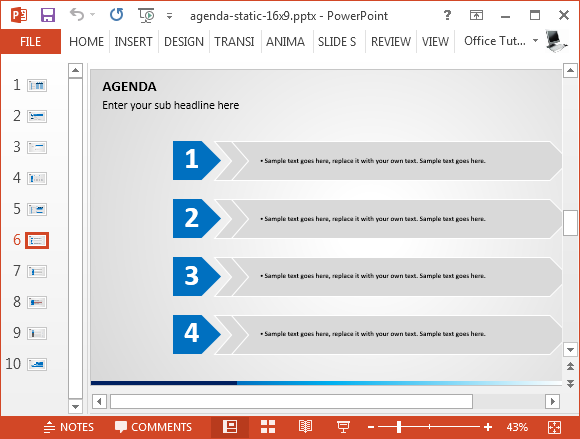 agenda list powerpoint template fppt agenda powerpoint templates