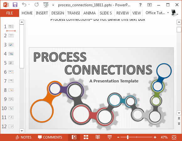 animated process connections powerpoint template process template ppt