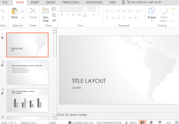 free south america map powerpoint template