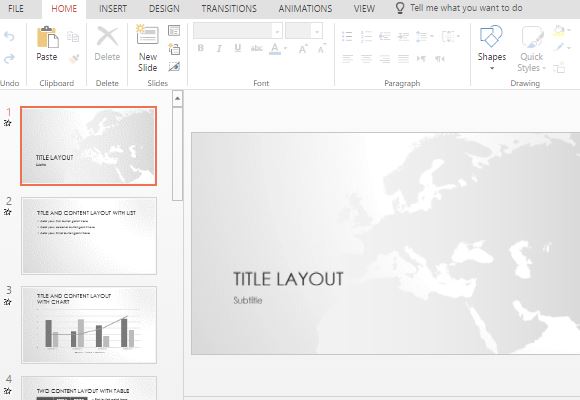 free europe map powerpoint template continent template