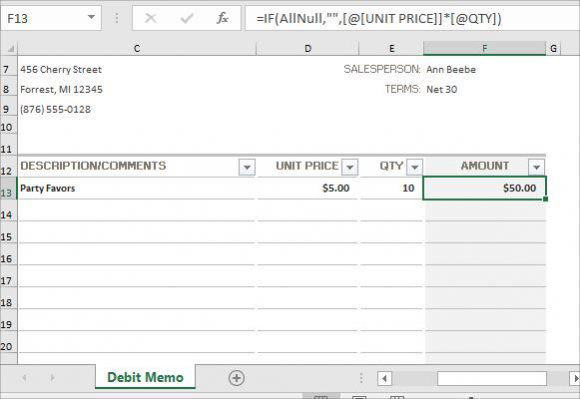 Credit Memo - <strong>Excel Template</strong> - biztree.com Debit note template excel