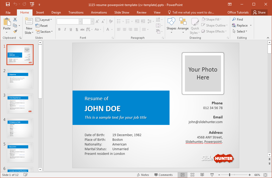 Cv Power Point CV Galerry