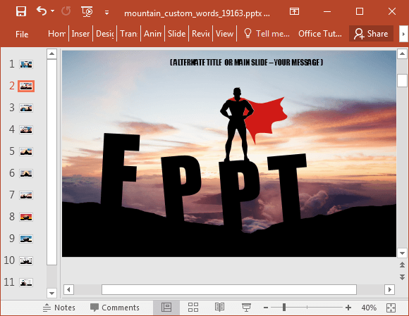 superhero slide design fppt