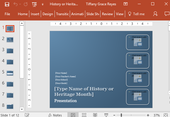 history or heritage month powerpoint template history or heritage month powerpoint template, Presentation templates