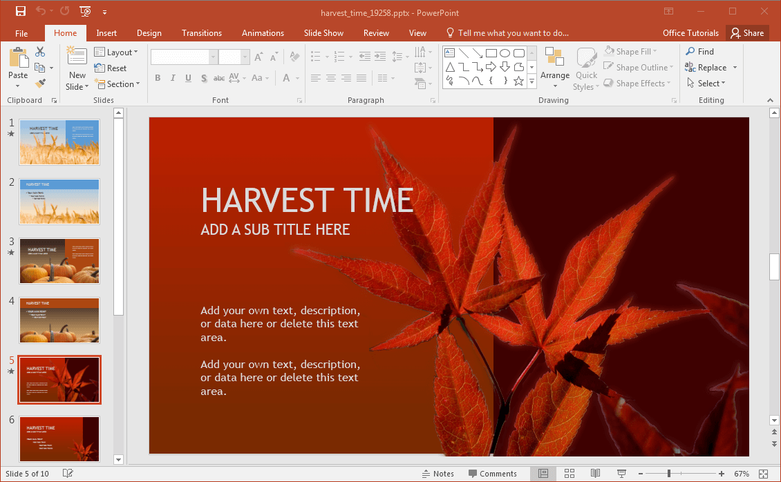 harvest powerpoint background