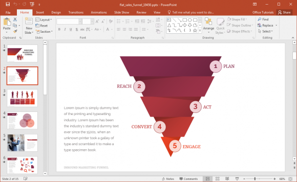 bunga flat tabel Guide  Powerpoint Gallery Diagram Template Funnel  How To