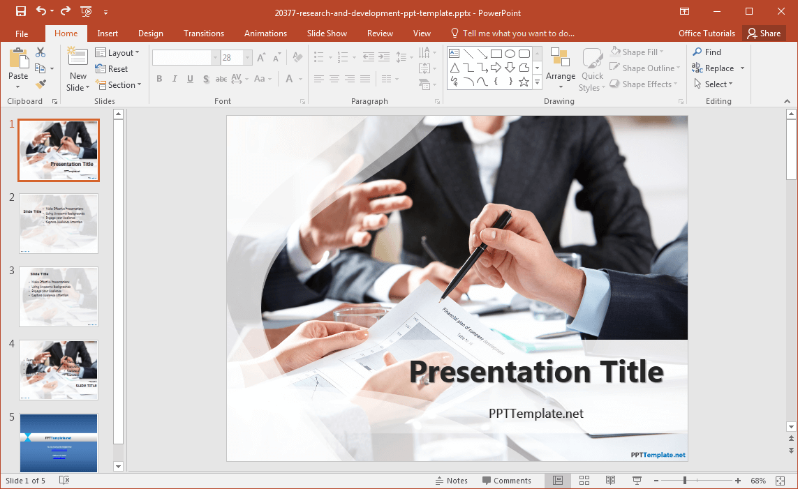 research and development ppt template