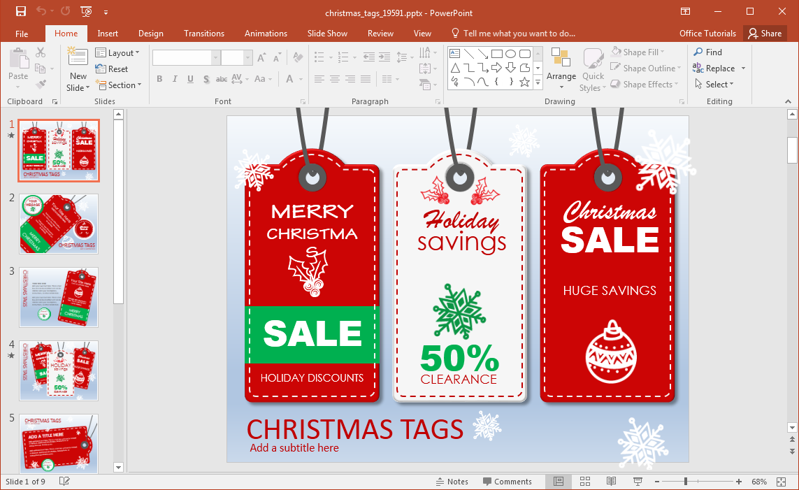 animated christmas tags powerpoint template christmas tags templates