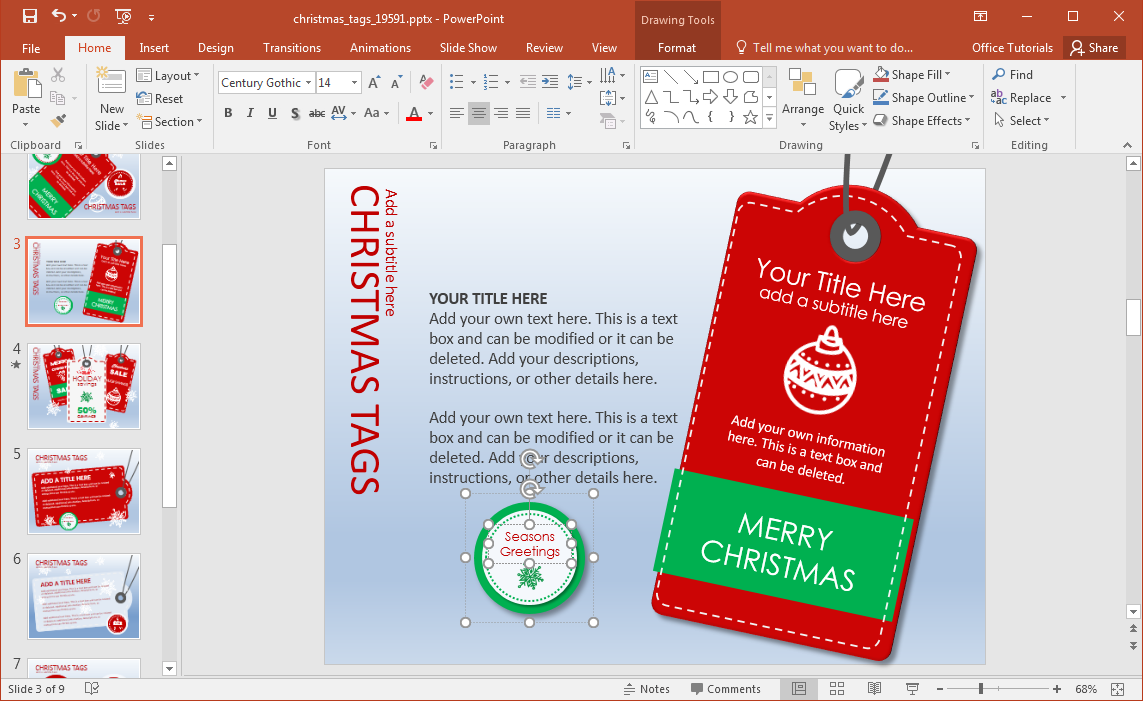 animated christmas tags powerpoint template christmas tags templates