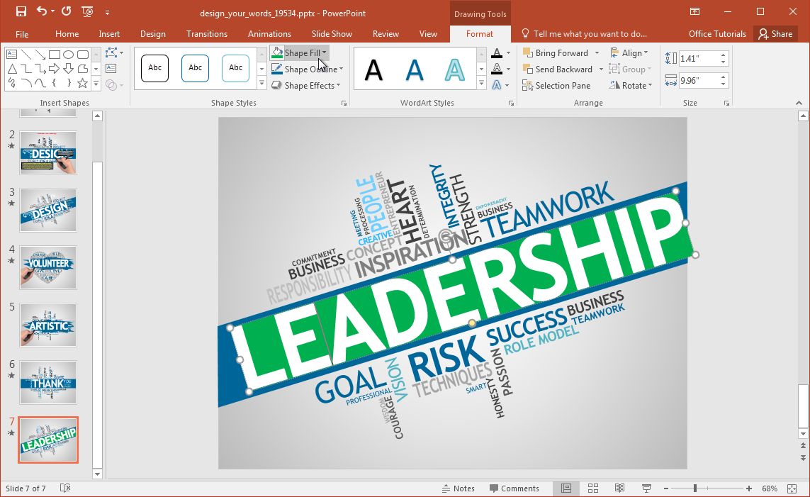 Animated Design Your Words PowerPoint Template