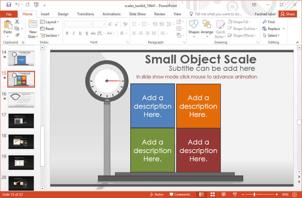 Animated Scales PowerPoint Template