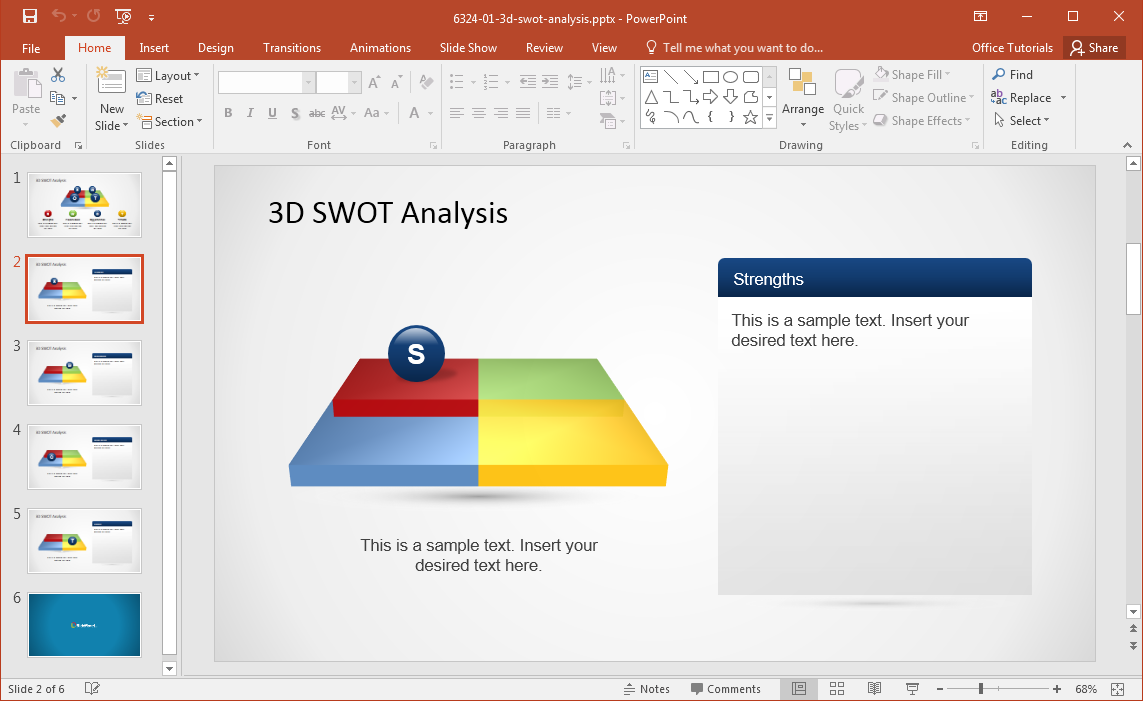 swot analysis template powerpoint free