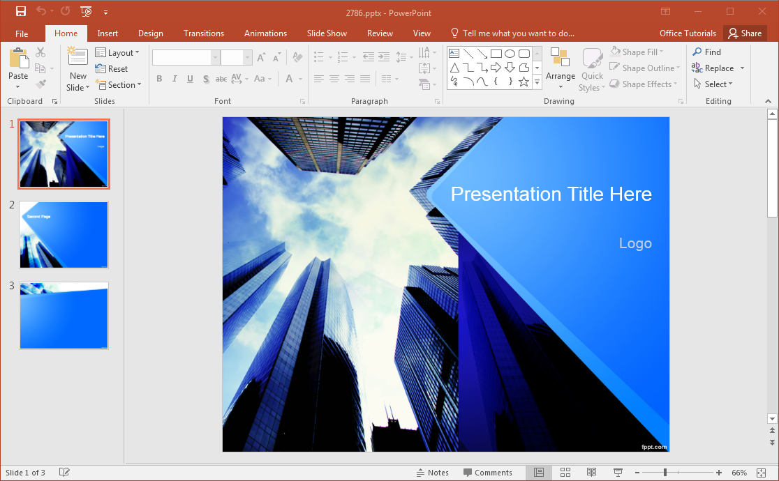 0052 free corporate powerpoint template fppt corporate powerpoint templates
